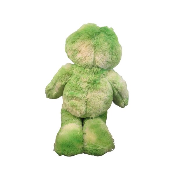 St Patricks Day Shamrock Happy Go Lucky Green Plush Frog Build A Bear Naked GUC - Picture 9 of 15